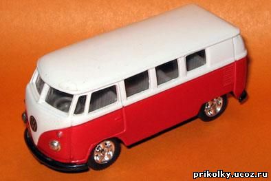 Volkswagen Microbus, 1962, 1к60, China, Welly, , металл, пласт.