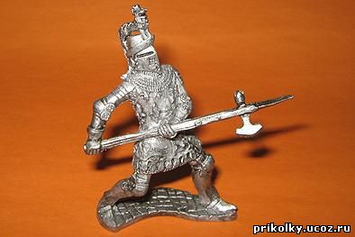Английский рыцарь, 1376, 1к32, Россия, Планета патворков, Война и воины. Коллекция, металл